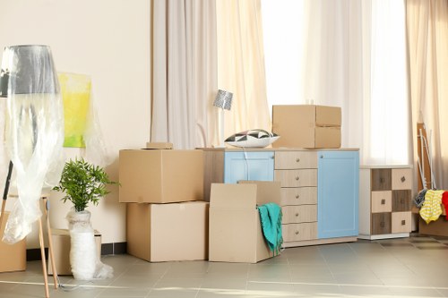 Local home moving team preparing a Twickenham property move