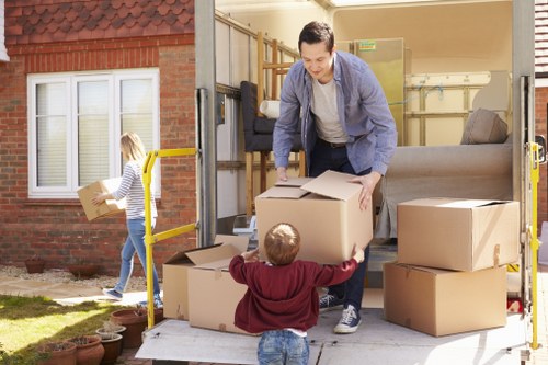 Removal team preparing belongings for a Twickenham home move