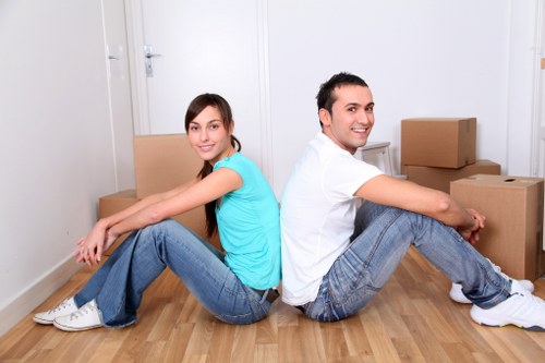 Office relocation with careful equipment and furniture transport