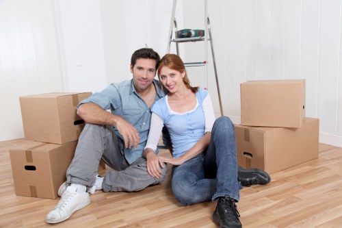 Professional movers coordinating an office move in Twickenham